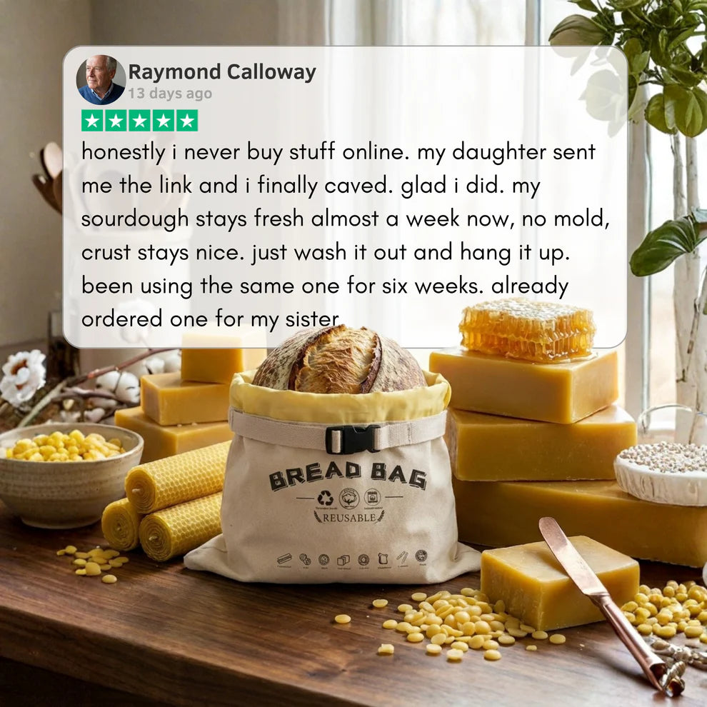 Premium 100% Cotton-Beeswax Bread Bags