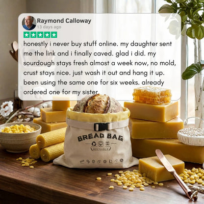 Premium 100% Cotton-Beeswax Bread Bags